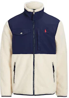 Polo Ralph Lauren FW22 Blue White Colorblock Logo Embroidered Zip Jacket MNPOKNI16822252-101 Polo Ralph Lauren FW22 Blue White Colorblock Logo Embroidered Zip Jacket MNPOKNI16822252-101