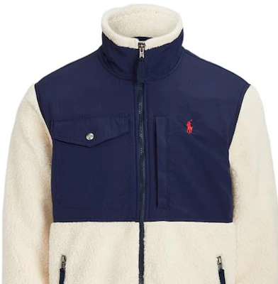 폴로 랄프로렌 FW22 블루 화이트 컬러블록 로고 자수 집업 재킷 MNPOKNI16822252-101 Details for 폴로 랄프로렌 FW22 블루 화이트 컬러블록 로고 자수 집업 재킷 MNPOKNI16822252-101