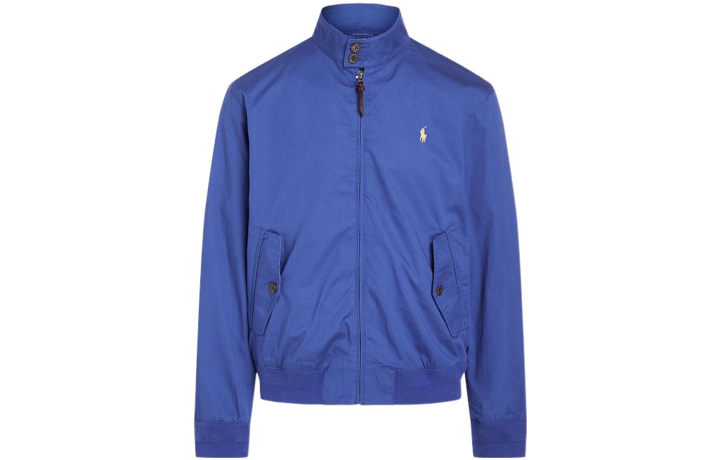Polo Ralph Lauren FW22 Blue Zip-Up Jacket with Embroidered Logo MNPOOTW16020866-401