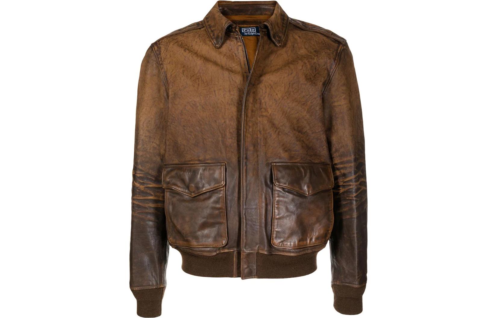 Polo Ralph Lauren FW22 Brown Solid Zip-Up Collar Long Sleeve Jacket Men 710861509-001