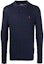 Order Polo Ralph Lauren FW22 Cable Knit Polo Collar Sweater Navy Blue 710860351-002