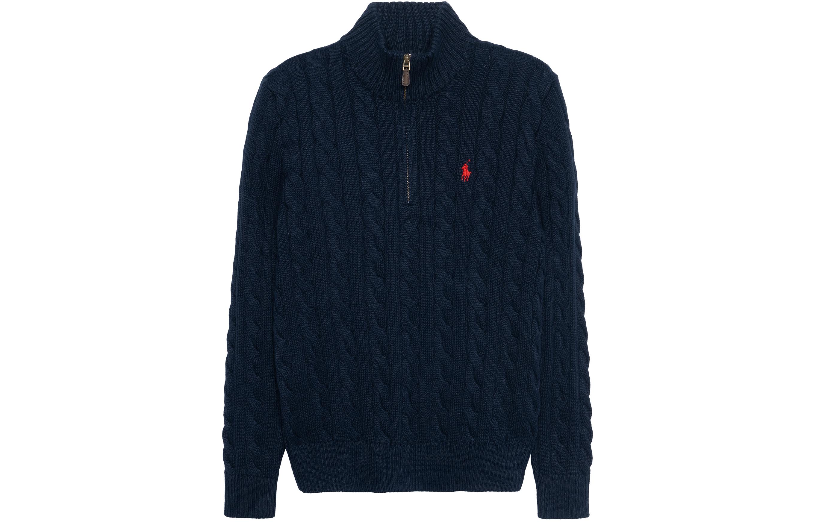 Polo Ralph Lauren FW22 Cable Knit Sweater with Logo Embroidery Navy . 710810841-001 圖 2