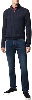 Polo Ralph Lauren FW22 經典織紋刺繡標誌毛衣 深藍色 710810841-001 Shop Polo Ralph Lauren FW22 經典織紋刺繡標誌毛衣 深藍色 710810841-001
