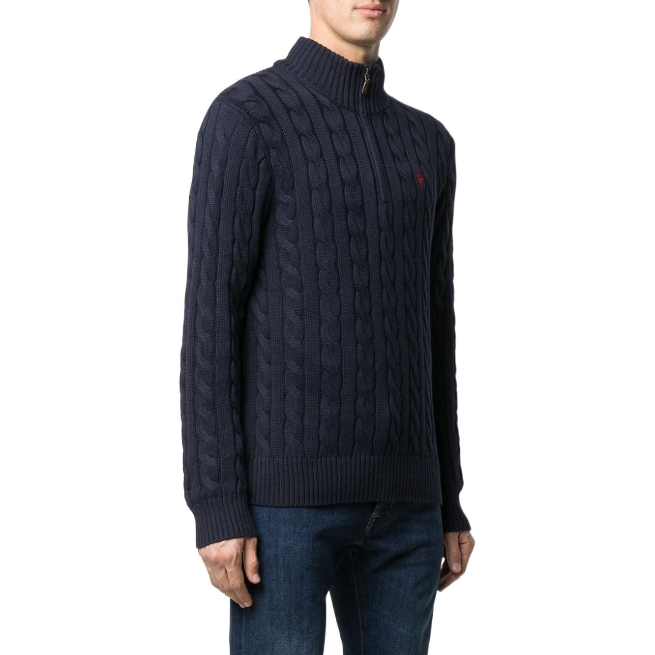 Polo Ralph Lauren FW22 Cable Knit Sweater with Logo Embroidery Navy . 710810841-001 圖 6