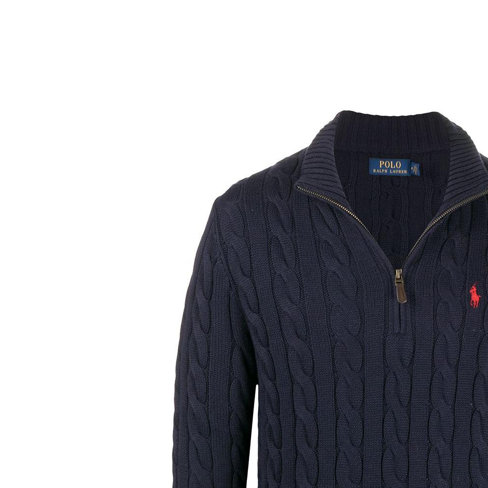 Polo Ralph Lauren FW22 Cable Knit Sweater with Logo Embroidery Navy . 710810841-001 圖 7