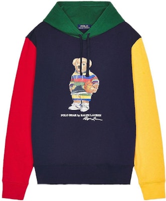 Polo Ralph Lauren FW22 Sudadera Azul Colorblock Oso Cartoon Ajuste Casual. 710853351-003 Order Polo Ralph Lauren FW22 Sudadera Azul Colorblock Oso Cartoon Ajuste Casual. 710853351-003