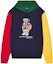 Order Polo Ralph Lauren FW22 Sudadera Azul Colorblock Oso Cartoon Ajuste Casual. 710853351-003