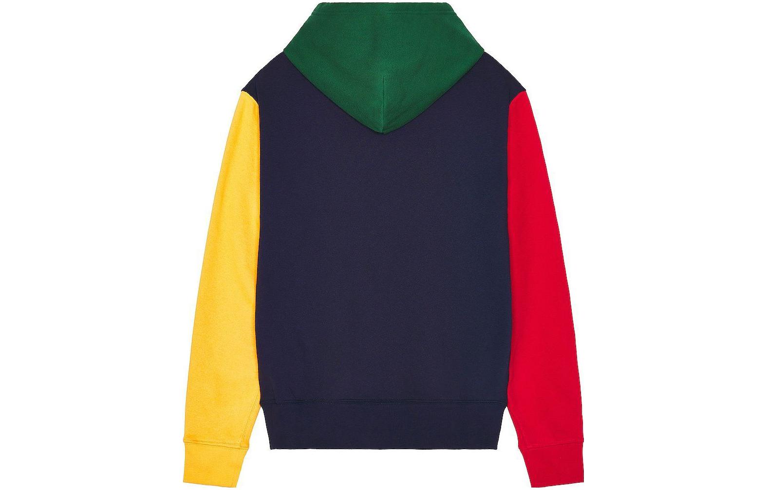 Lookbook Polo Ralph Lauren FW22 Sudadera Azul Colorblock Oso Cartoon Ajuste Casual. 710853351-003