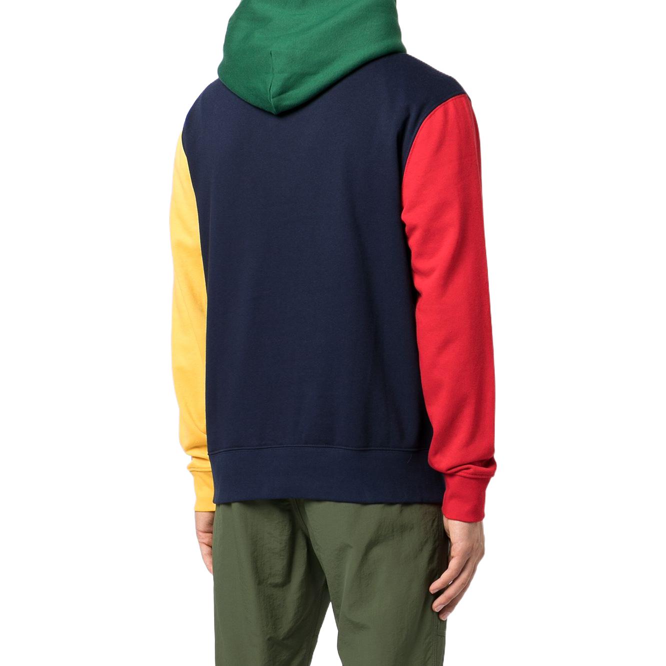 Purchase Polo Ralph Lauren FW22 Sudadera Azul Colorblock Oso Cartoon Ajuste Casual. 710853351-003