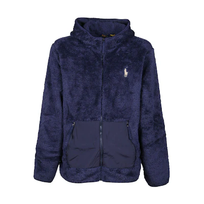 Polo Ralph Lauren FW22 Colorblock Fleece Hoodie Jacket Blue (). 710880752-002