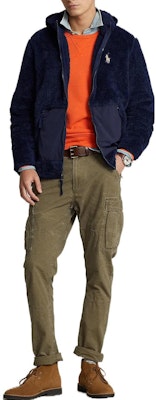 拉夫劳伦FW22拼色抓绒连帽夹克蓝色款 710880752-002 Shop 拉夫劳伦FW22拼色抓绒连帽夹克蓝色款 710880752-002