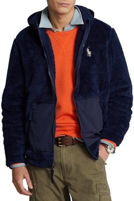 拉夫劳伦FW22拼色抓绒连帽夹克蓝色款 710880752-002 Purchase 拉夫劳伦FW22拼色抓绒连帽夹克蓝色款 710880752-002