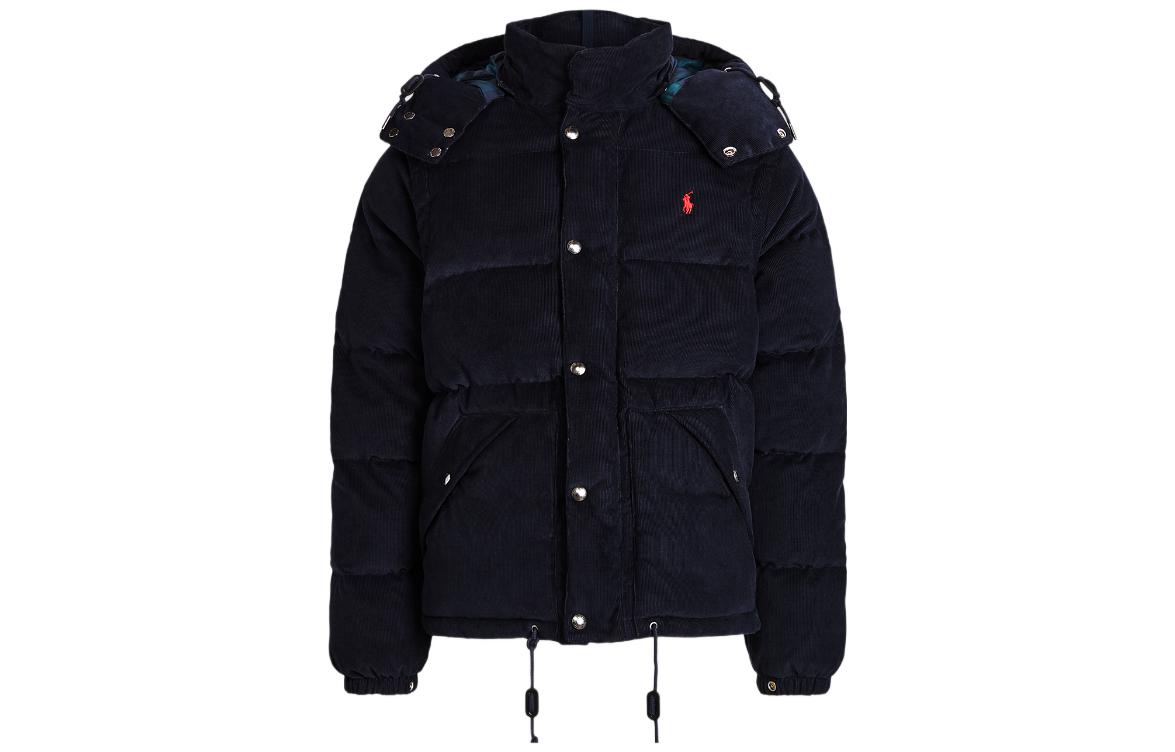 Polo Ralph Lauren FW22 Corduroy Down Jacket with Removable Hood Blue . MNPOOTW16020891-410