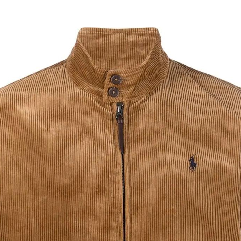 Polo Ralph Lauren FW22 Corduroy Jacket Light Brown with Logo Embroidery for Men 710879471-002 圖 7