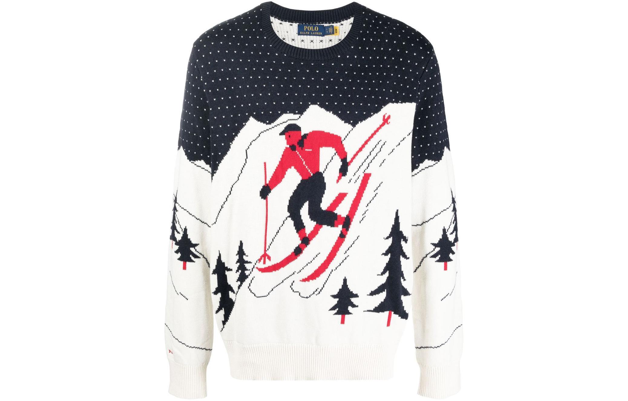 Polo Ralph Lauren FW22 Graphic Knit Pullover Sweater Ivory White 710881009-001 圖 2