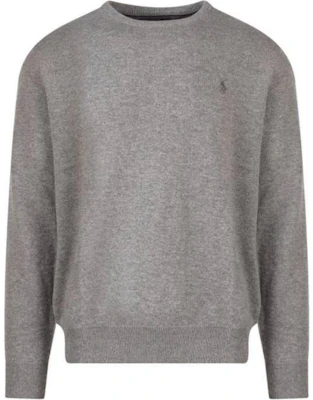 Polo Ralph Lauren FW22 Gray Crewneck Sweater with Logo Embroidery for Men. 710876714-007 Buy Polo Ralph Lauren FW22 Gray Crewneck Sweater with Logo Embroidery for Men. 710876714-007