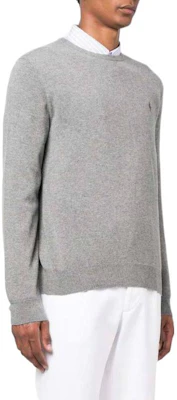 Polo Ralph Lauren FW22 Gray Crewneck Sweater with Logo Embroidery for Men. 710876714-007 Purchase Polo Ralph Lauren FW22 Gray Crewneck Sweater with Logo Embroidery for Men. 710876714-007