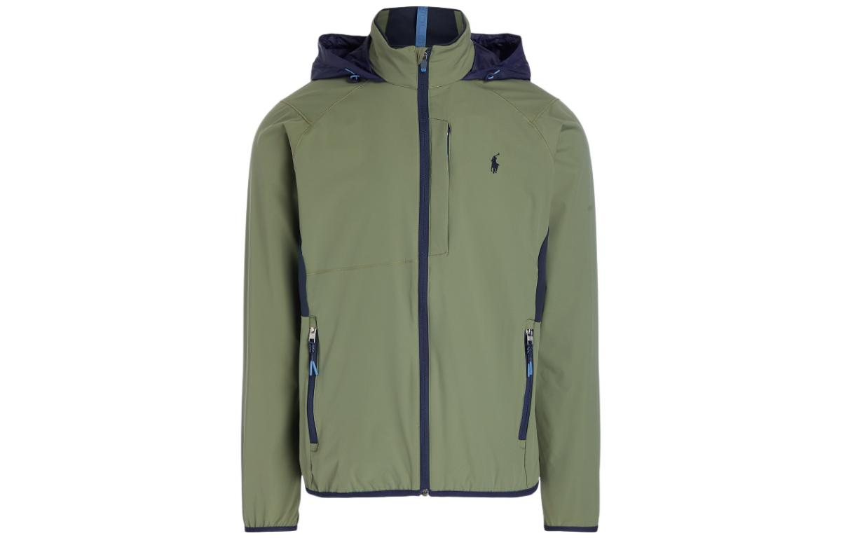 Polo Ralph Lauren FW22 Green Logo Embroidered Patchwork Hoodie Jacket MNPOOTW16020883-300