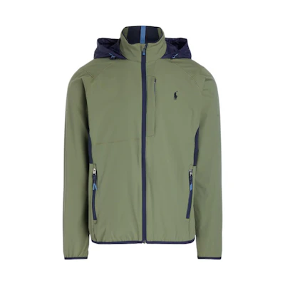 Polo Ralph Lauren FW22 Green Logo Embroidered Patchwork Hoodie Jacket MNPOOTW16020883-300