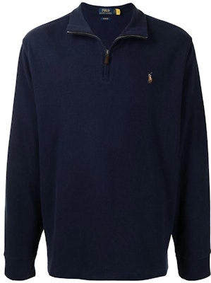 ポロ ラルフローレン FW22 ロゴ刺繍 ハーフジップ ハイネックスウェットシャツ ネイビー 710671929-029 Buy ポロ ラルフローレン FW22 ロゴ刺繍 ハーフジップ ハイネックスウェットシャツ ネイビー 710671929-029