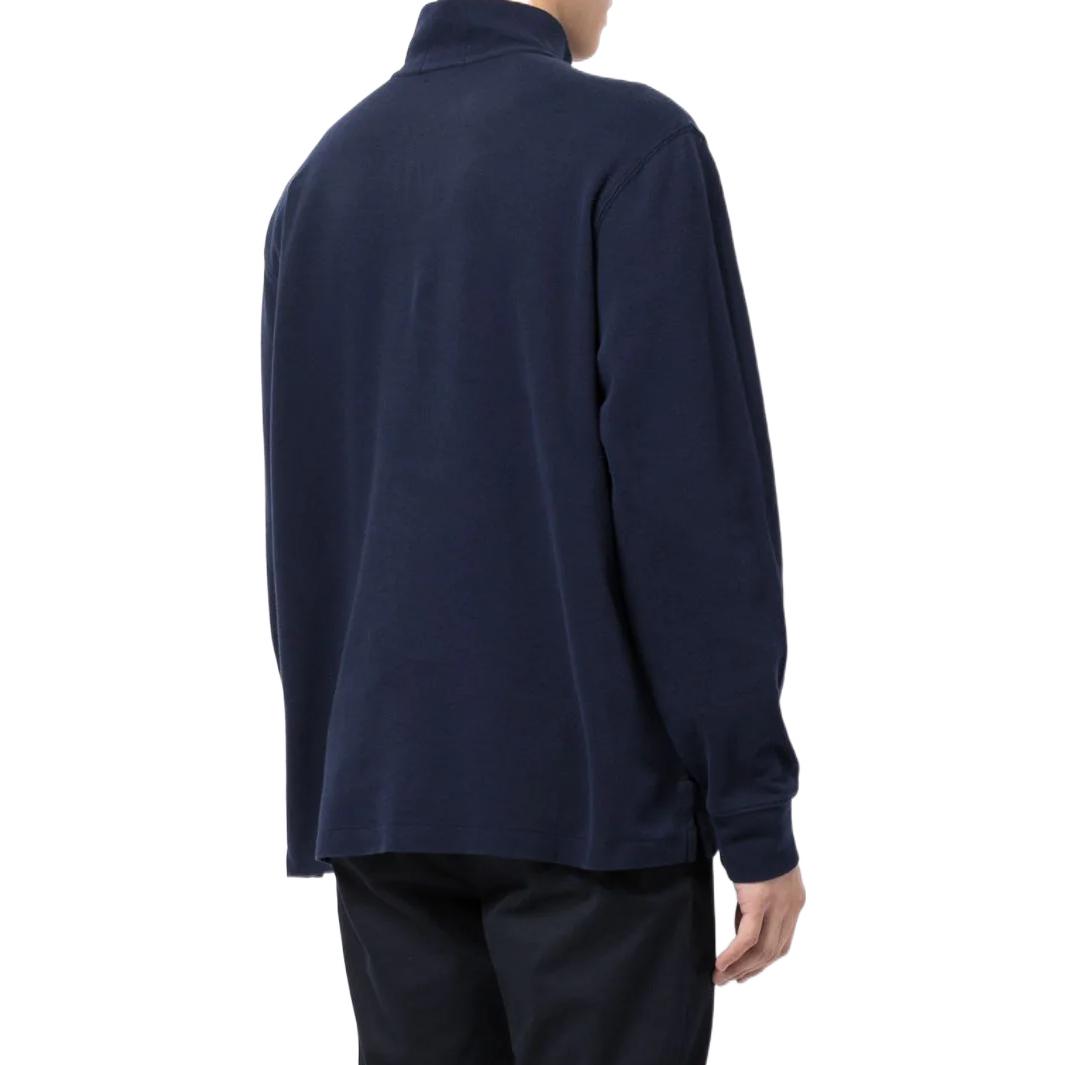 Shop ポロ ラルフローレン FW22 ロゴ刺繍 ハーフジップ ハイネックスウェットシャツ ネイビー 710671929-029