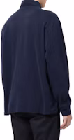 Shop Polo Ralph Lauren FW22 Logo Embroidered Half-Zip High-Neck Sweatshirt Navy 710671929-029