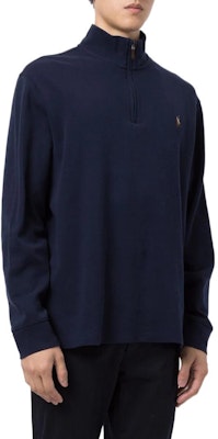 ポロ ラルフローレン FW22 ロゴ刺繍 ハーフジップ ハイネックスウェットシャツ ネイビー 710671929-029 Purchase ポロ ラルフローレン FW22 ロゴ刺繍 ハーフジップ ハイネックスウェットシャツ ネイビー 710671929-029