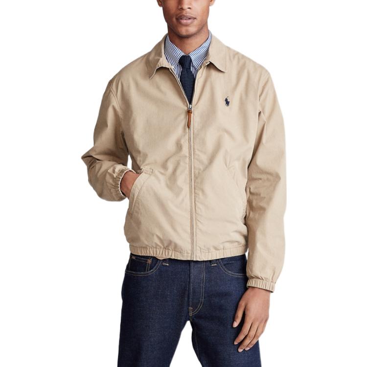 Polo Ralph Lauren FW22 Logo Print Collared Long Sleeve Jacket Brown for Men. MNPOOTW16020137-260 圖 3