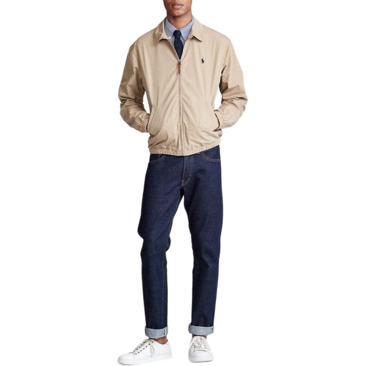 Polo Ralph Lauren FW22 Logo Print Collared Long Sleeve Jacket Brown for Men. MNPOOTW16020137-260 圖 5