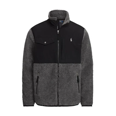 Polo Ralph Lauren FW22 Logo Print Stand Collar Zip Jacket Black - MNPOKNI16822287-020
