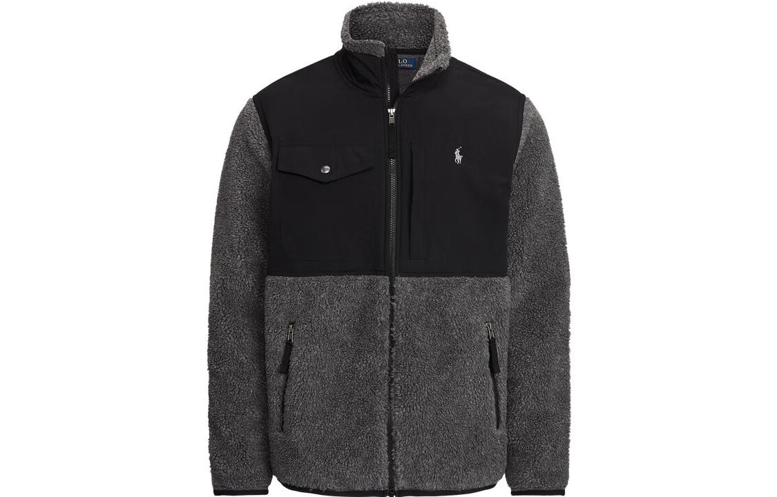 Polo Ralph Lauren FW22 Logo Print Stand Collar Zip Jacket Black - MNPOKNI16822287-020 圖 2