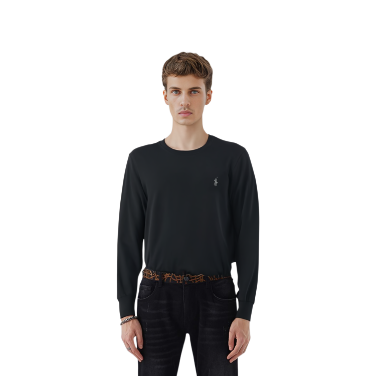 Polo Ralph Lauren FW22 Men’s Black Wool Sweater with Embroidered Logo. 710876846-008 圖 4