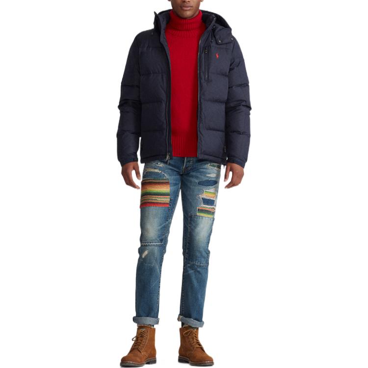 Polo Ralph Lauren FW22 Navy Blue  Down Jacket with Removable Hood & Logo. MNPOOTW16020299-410 圖 4