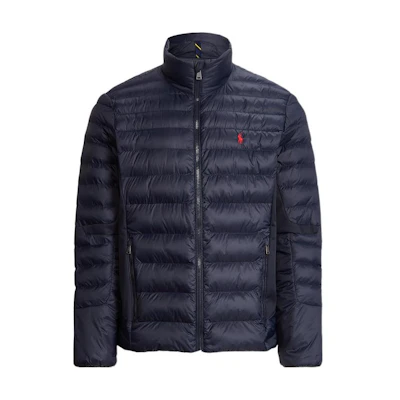 Polo Ralph Lauren FW22 Navy Blue Embroidered Zip-Up Jacket for Men MNPOOTW16020898-410