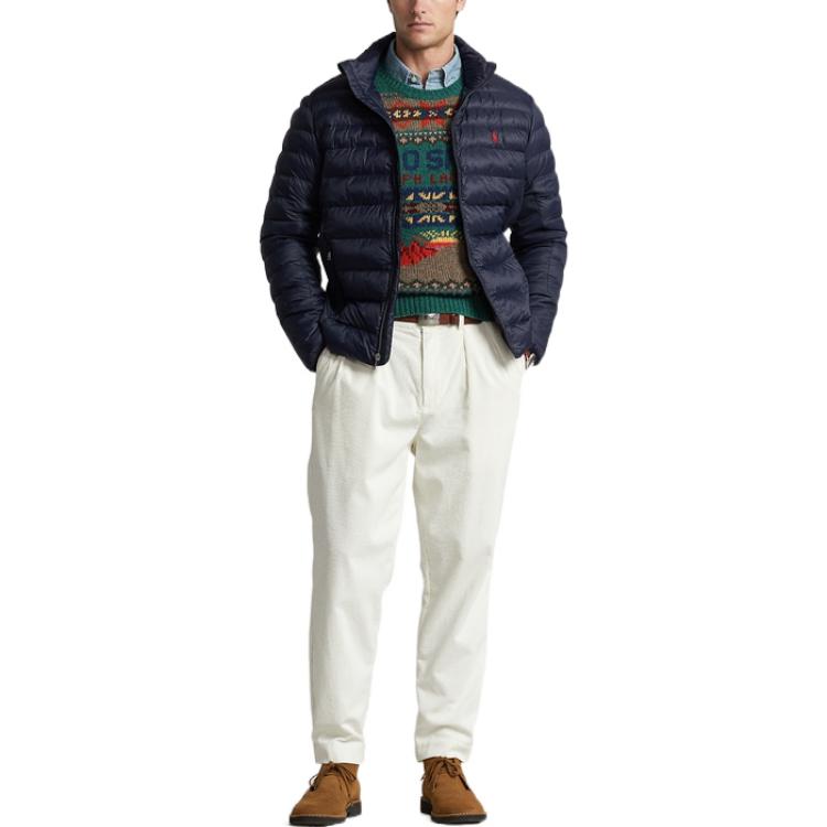 Polo Ralph Lauren FW22 Navy Blue Embroidered Zip-Up Jacket for Men MNPOOTW16020898-410 圖 3