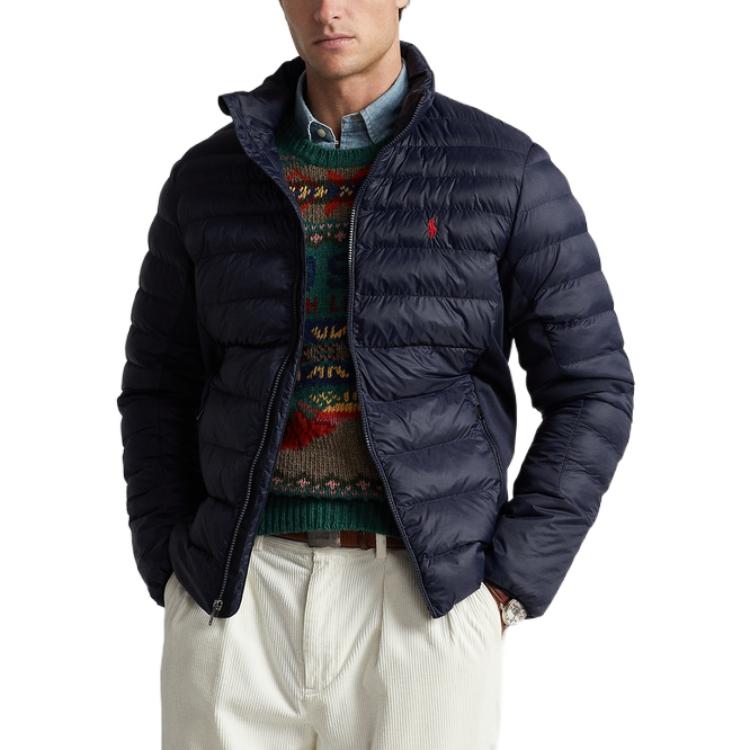 Polo Ralph Lauren FW22 Navy Blue Embroidered Zip-Up Jacket for Men MNPOOTW16020898-410 圖 4