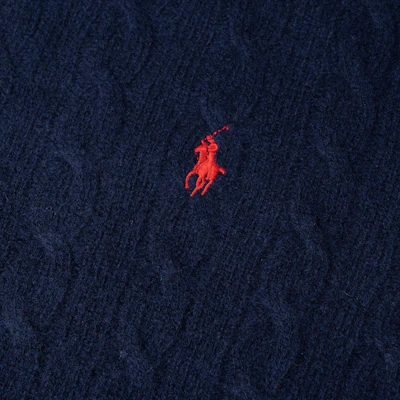 Polo Ralph Lauren FW22 海軍藍織紋羊絨毛衣刺繡標誌款. 710876762-002 Sizing Polo Ralph Lauren FW22 海軍藍織紋羊絨毛衣刺繡標誌款. 710876762-002
