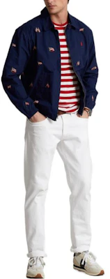 Polo Ralph Lauren FW22 海軍藍刺繡國旗拉鏈Polo外套 MNPOOTW16020877-410 Lookbook Polo Ralph Lauren FW22 海軍藍刺繡國旗拉鏈Polo外套 MNPOOTW16020877-410