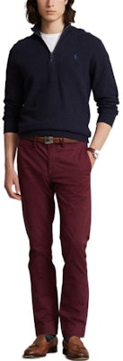 Polo Ralph Lauren FW22 Sweater Half-Zip Navy dengan Logo Pria. MNPOSWE16821109-410 Lookbook Polo Ralph Lauren FW22 Sweater Half-Zip Navy dengan Logo Pria. MNPOSWE16821109-410