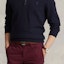 Cheap Polo Ralph Lauren FW22 Sweater Half-Zip Navy dengan Logo Pria. MNPOSWE16821109-410