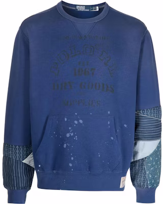Polo Ralph Lauren FW22 Patchwork Crewneck Long Sleeve Polo Shirt Blue Men’s. 710870247-001 Buy Polo Ralph Lauren FW22 Patchwork Crewneck Long Sleeve Polo Shirt Blue Men’s. 710870247-001