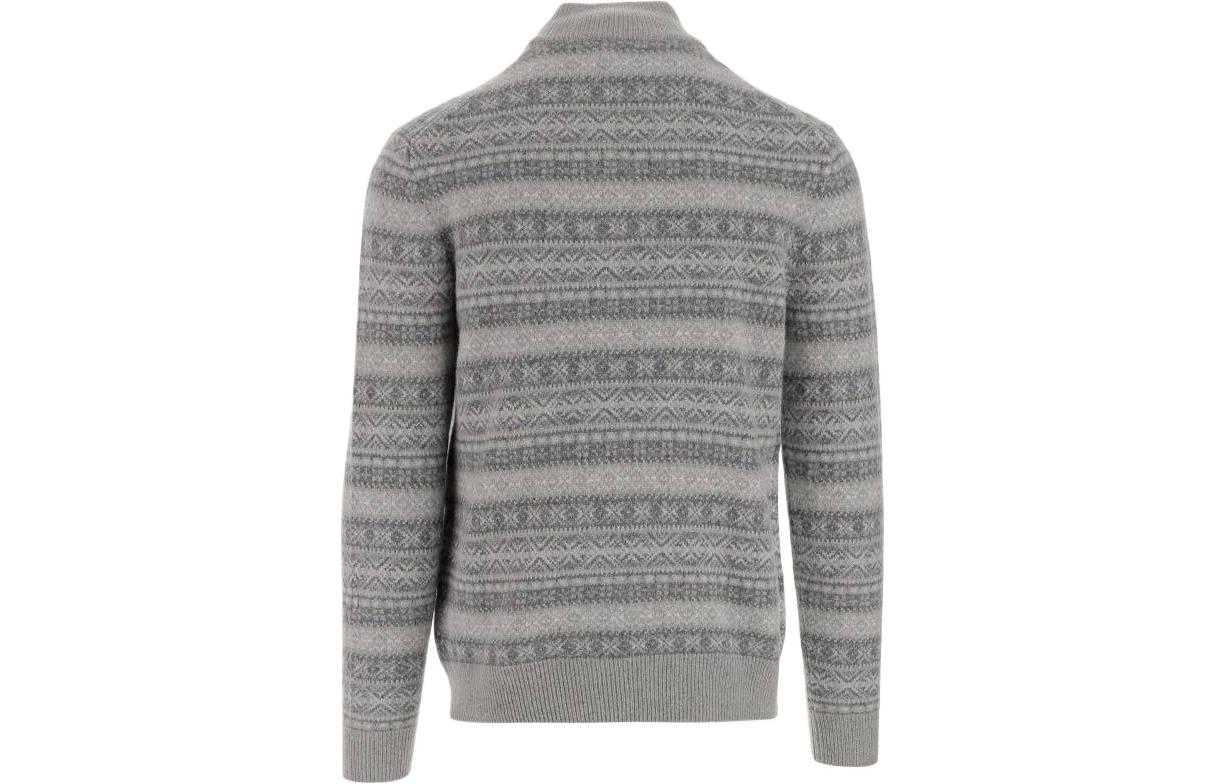 Polo Ralph Lauren FW22 Patterned Knit Half-Zip Pullover Sweater Men’s Grey. 710878304-001 圖 3