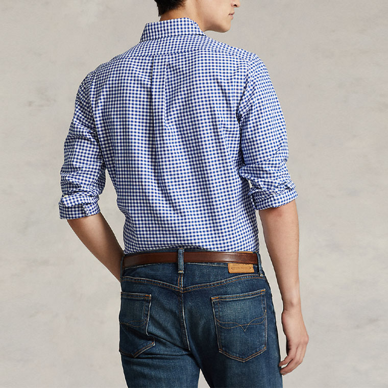 Polo Ralph Lauren FW22 Plaid Embroidered Logo Long Sleeve Shirt Blue Mens. MNPOWOV16820202-400 圖 4