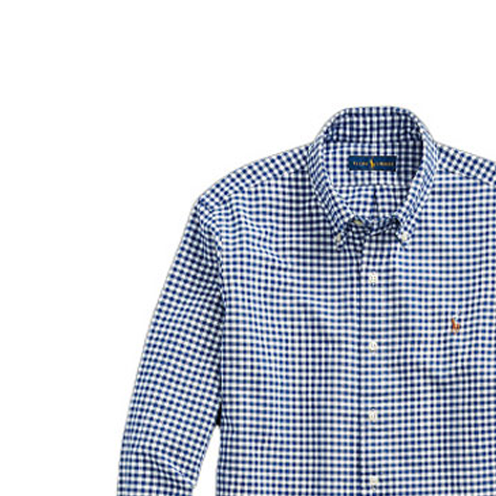 Polo Ralph Lauren FW22 Plaid Embroidered Logo Long Sleeve Shirt Blue Mens. MNPOWOV16820202-400 圖 6