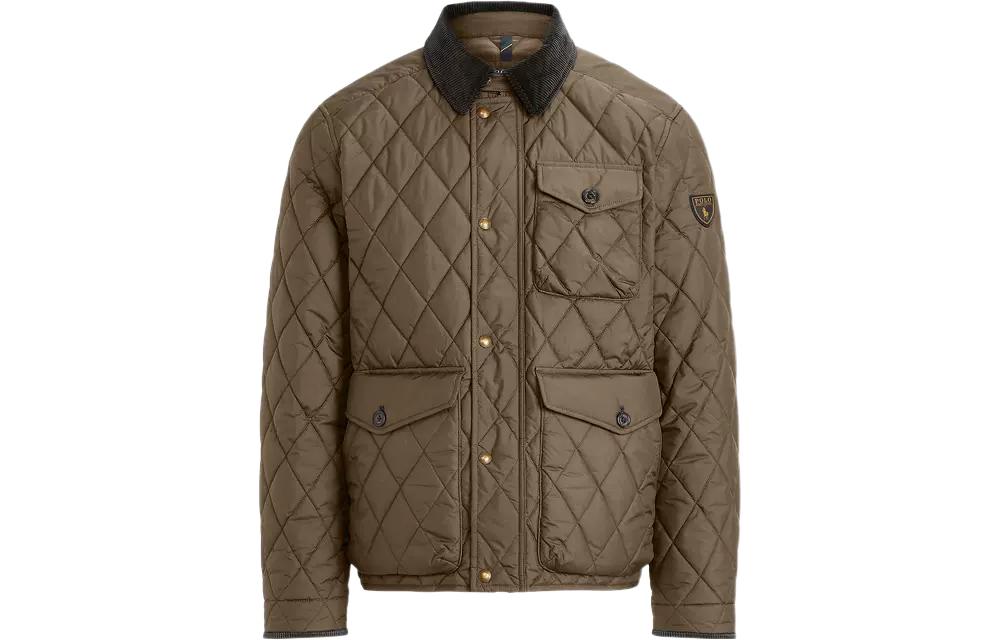 Polo Ralph Lauren FW22 Quilted Jacket with Logo Patch Brown Men’s Outerwear. MNPOOTW16020956-201