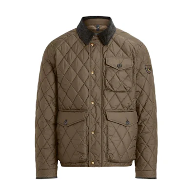 Polo Ralph Lauren FW22 Quilted Jacket with Logo Patch Brown Men’s Outerwear. MNPOOTW16020956-201