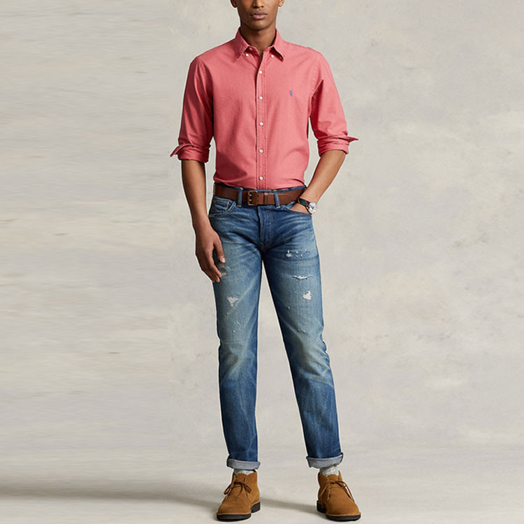 Polo Ralph Lauren FW22 Red Single-Breasted Long-Sleeve Shirt with Logo Embroidery. MNPOWOV16822497-600 圖 3