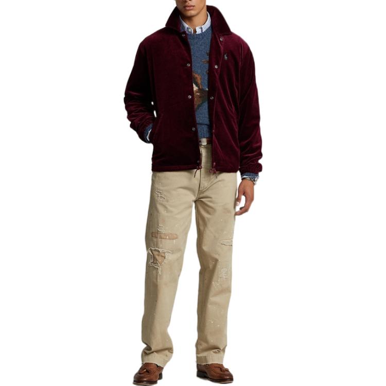 Polo Ralph Lauren FW22 Red Solid Single-Breasted Bomber Jacket for Men. MNPOOTW16020903-600 圖 3