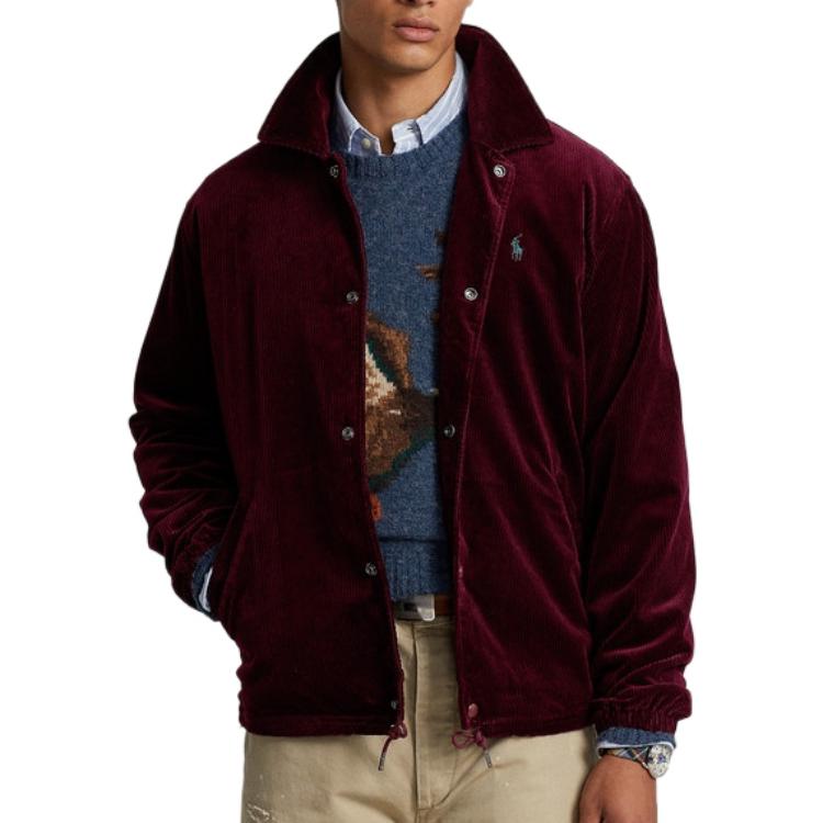 Polo Ralph Lauren FW22 Red Solid Single-Breasted Bomber Jacket for Men. MNPOOTW16020903-600 圖 4