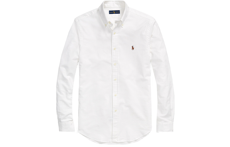 Polo Ralph Lauren FW22 Slim-Fit White Long Sleeve Shirt with Logo Embroidery. MNPOWOV16820207-100 圖 2